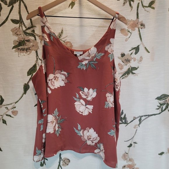 R Essentials Sleeveless Rose Pink Floral Blouse Women's XXL - Picture 6 of 12